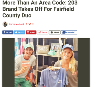 The Daily Voice: More Than an Area Code: 203 Brand Takes Off For Fairfield County Duo