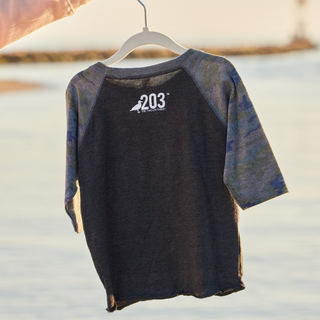 Toddler 203 Local Camo Baseball Tee