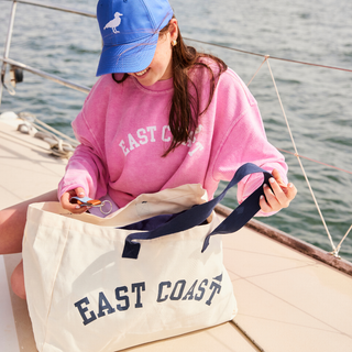Oversized Canvas East Coast Tote Bag