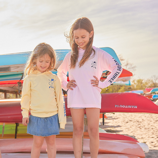 Kids Pink Hooded UPF Sun Shirt