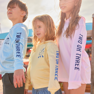 Kids Pink Hooded UPF Sun Shirt