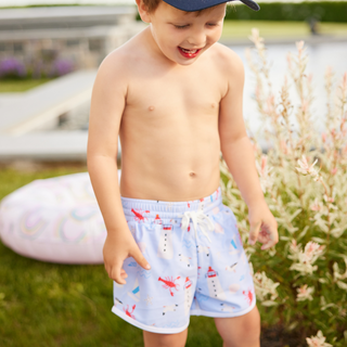 Boy’s Drawstring Swim Trunks