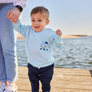 Youth Blue Hooded UPF Sun Shirt