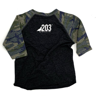 Toddler 203 Local Camo Baseball Tee